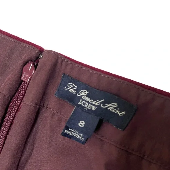 ⭐️J crew cranberry pencil skirt - Picture 9 of 11